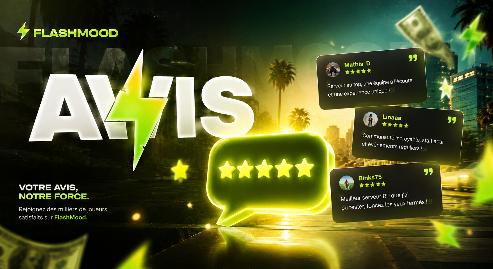 Visuel premium Flashmood pour la page avis joueurs